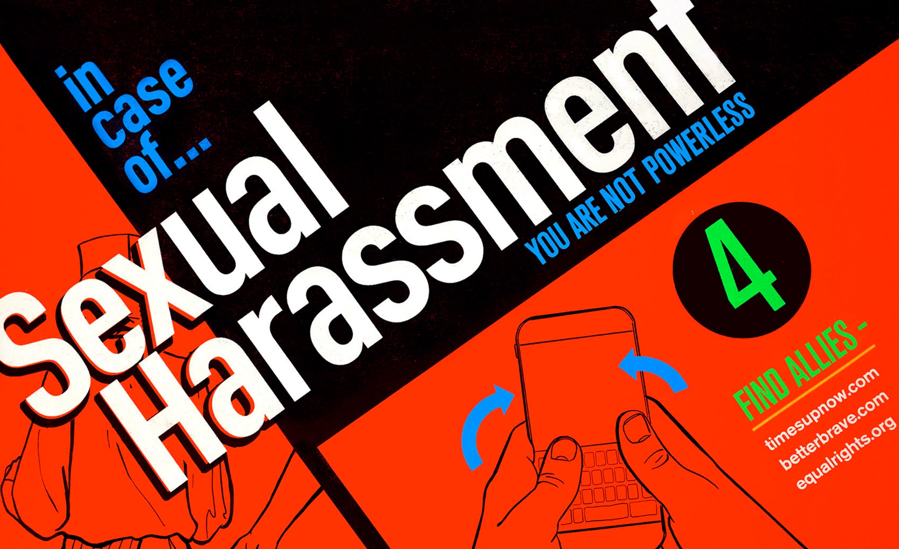 In case of sexual harassment: Kelli Anderson designs educational poster / Forward ...1800 x 1100
