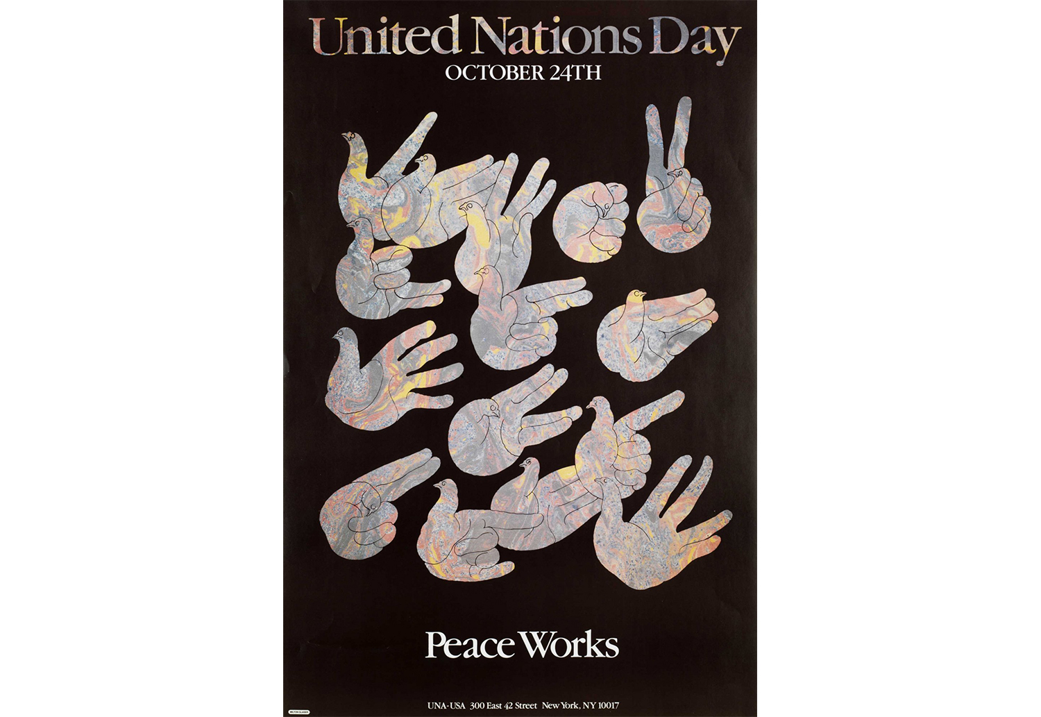 UN Peace Day Works, Milton Glaser, 1984
